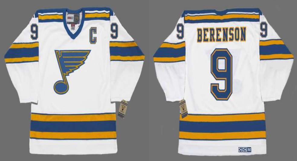 2019 Men St.Louis Blues 9 Berenson white CCM NHL jerseys
